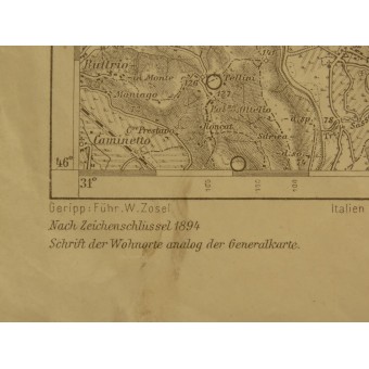 Tolmezzo- Tolmein, WW1 carte austro-hongrois de lItalie. Espenlaub militaria
